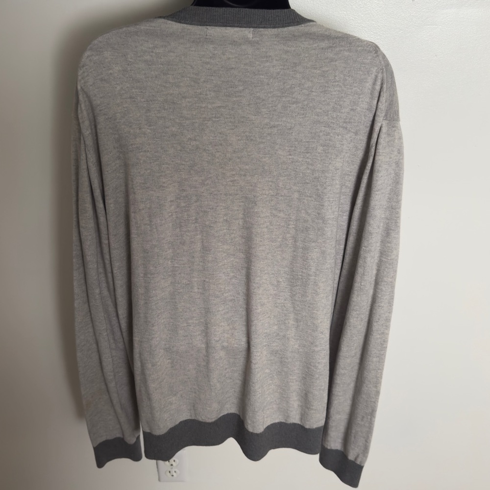 Banana Republic Men's Light Gray Crewneck Pima Cotton Cashmere Layering Sz Xl - Picture 5 of 8